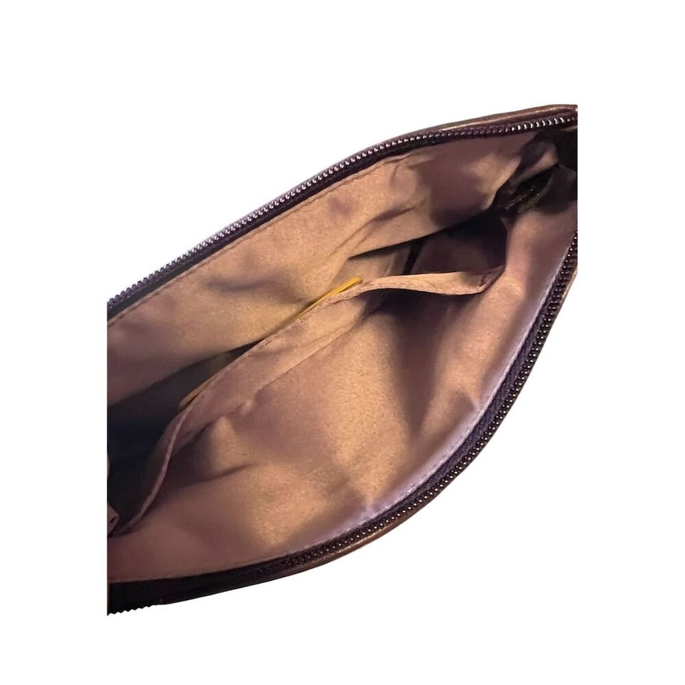 Coach Women's Purple Nylon Wristlet with Gold Accents - Picture 6 of 6